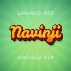 navinji in Green Rays style - 3D name wallpaper