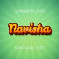 navisha in Green Rays style - 3D name wallpaper