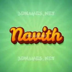 navith in Green Rays style - 3D name wallpaper
