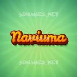 naviuma in Green Rays style - 3D name wallpaper