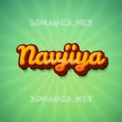 navjiya in Green Rays style - 3D name wallpaper