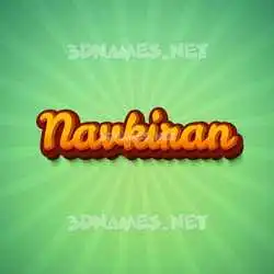 navkiran in Green Rays style - 3D name wallpaper