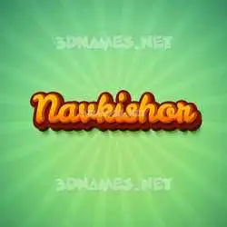 navkishor in Green Rays style - 3D name wallpaper