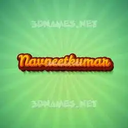 navneetkumar in Green Rays style - 3D name wallpaper