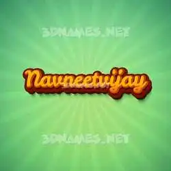 navneetvijay in Green Rays style - 3D name wallpaper