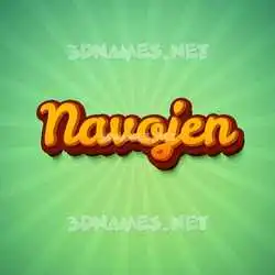 navojen in Green Rays style - 3D name wallpaper