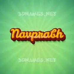 navprabh in Green Rays style - 3D name wallpaper