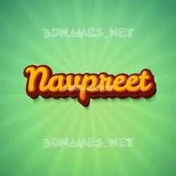navpreet in Green Rays style - 3D name wallpaper