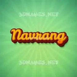 navrang in Green Rays style - 3D name wallpaper
