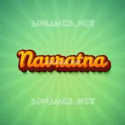 navratna in Green Rays style - 3D name wallpaper