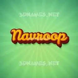 navroop in Green Rays style - 3D name wallpaper