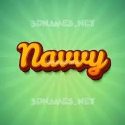 navvy in Green Rays style - 3D name wallpaper