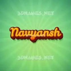 navyansh in Green Rays style - 3D name wallpaper
