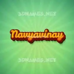 navyavinay in Green Rays style - 3D name wallpaper
