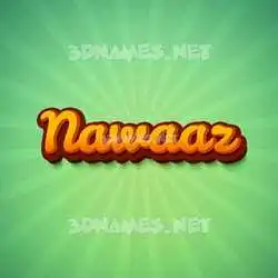 nawaaz in Green Rays style - 3D name wallpaper
