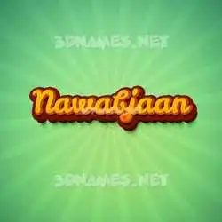nawabjaan in Green Rays style - 3D name wallpaper