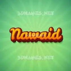 nawaid in Green Rays style - 3D name wallpaper