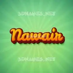 nawair in Green Rays style - 3D name wallpaper