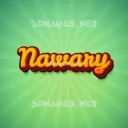 nawary in Green Rays style - 3D name wallpaper
