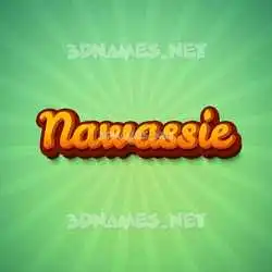 nawassie in Green Rays style - 3D name wallpaper