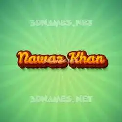 nawaz khan in Green Rays style - 3D name wallpaper