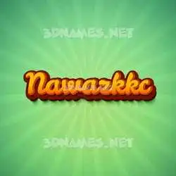 nawazkkc in Green Rays style - 3D name wallpaper