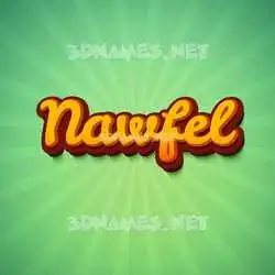nawfel in Green Rays style - 3D name wallpaper