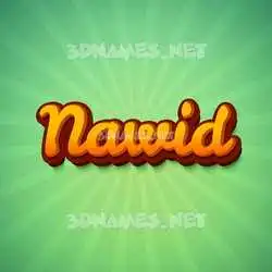 nawid in Green Rays style - 3D name wallpaper