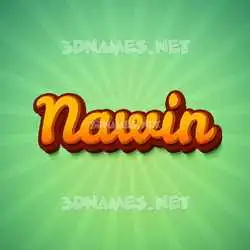 nawin in Green Rays style - 3D name wallpaper