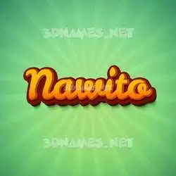 nawito in Green Rays style - 3D name wallpaper