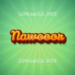 nawooor in Green Rays style - 3D name wallpaper