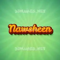 nawsheen in Green Rays style - 3D name wallpaper