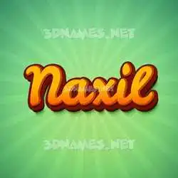 naxil in Green Rays style - 3D name wallpaper