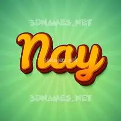 nay in Green Rays style - 3D name wallpaper