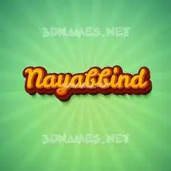 nayabbind in Green Rays style - 3D name wallpaper