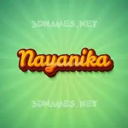 nayanika in Green Rays style - 3D name wallpaper