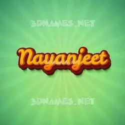 nayanjeet in Green Rays style - 3D name wallpaper