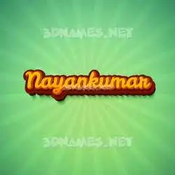 nayankumar in Green Rays style - 3D name wallpaper
