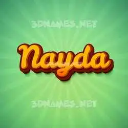 nayda in Green Rays style - 3D name wallpaper