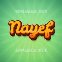 nayef in Green Rays style - 3D name wallpaper
