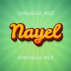 nayel in Green Rays style - 3D name wallpaper