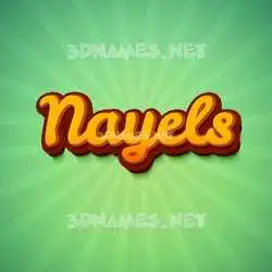 nayels in Green Rays style - 3D name wallpaper