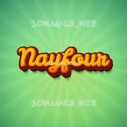 nayfour in Green Rays style - 3D name wallpaper