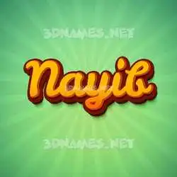 nayib in Green Rays style - 3D name wallpaper
