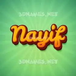 nayif in Green Rays style - 3D name wallpaper