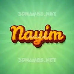 nayim in Green Rays style - 3D name wallpaper
