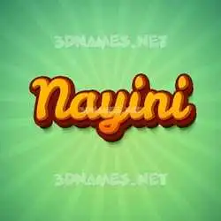 nayini in Green Rays style - 3D name wallpaper