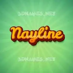 nayline in Green Rays style - 3D name wallpaper