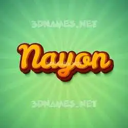 nayon in Green Rays style - 3D name wallpaper