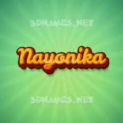 nayonika in Green Rays style - 3D name wallpaper